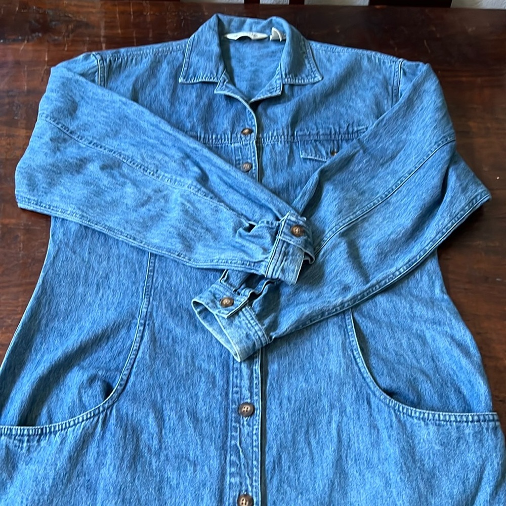 Eddie Bauer Indigo Long Sleeve Denim Dress